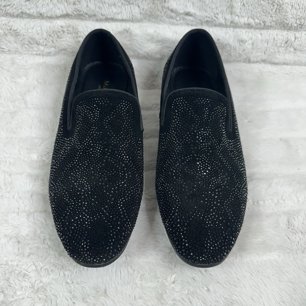 Moretti Gold Label Stardust Crystal Black Men's Shoes Size 8.5 Style# M321938K‎